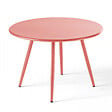 OVIALA - Lot de 2 tables basses de jardin en acier argile 50 cm - Palavas - vignette