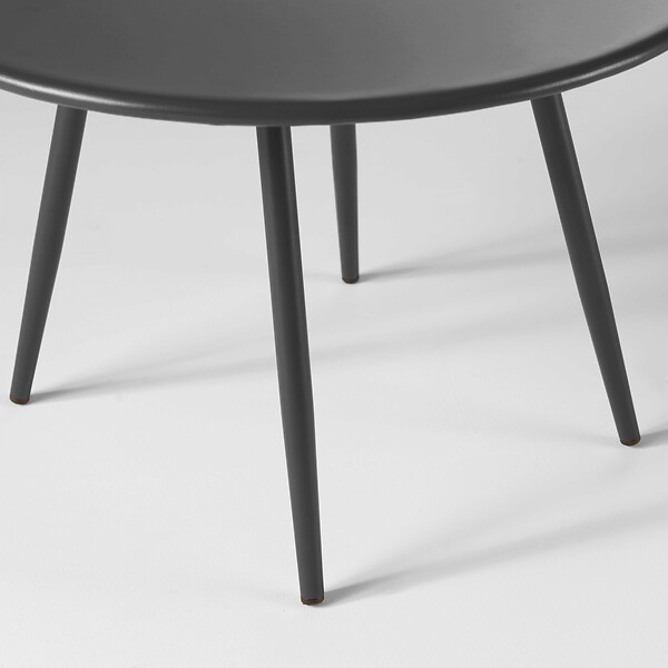 OVIALA - Lot de 2 tables basses de jardin en acier anthracite - Palavas - large