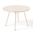 OVIALA - Lot de 2 tables basses de jardin en acier ivoire 50 cm - Palavas - vignette