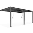 OVIALA - Pergola bioclimatique adossée Aluminium 6 x 3 x 2.5 m - Oia - vignette