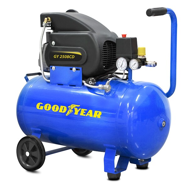 GOODYEAR - Compresseur d'air Silencieux 50 Litres 8 bar 2CV 1.5KW 115 PSI + Kit Air comprimé 3 pièces GOODYEAR - large