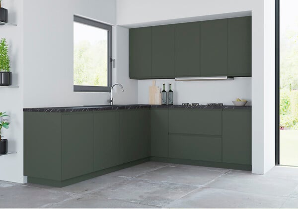 GRUPOALVIC - Façades de 2 casseroliers cuisine Evol - L80cm - Vert - large