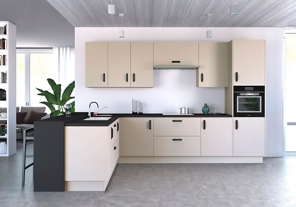 GRUPOALVIC - Joue de finition cuisine Martel - H42xL31cm - Lin - large