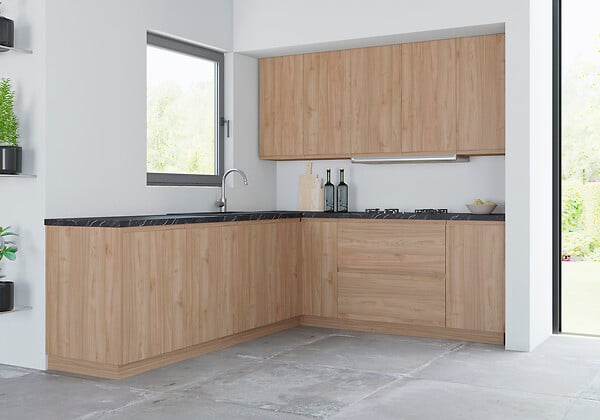 GRUPOALVIC - Façades de 2 casseroliers cuisine Peyre - L60cm - Chêne - large