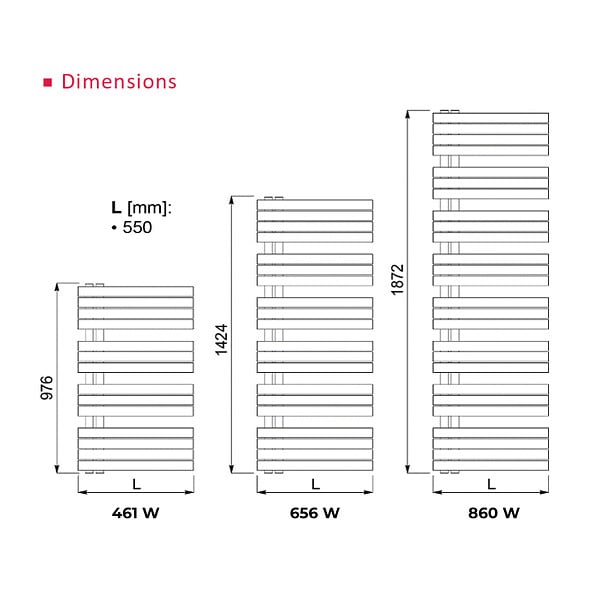 THERMADOR - Radiateur sèche-serviettes Eau Chaude WELA 647W - THERMADOR - WEL5501869 - large