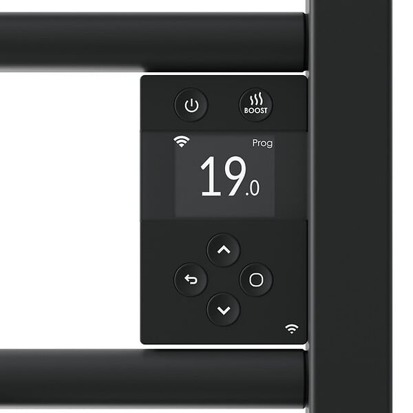 THERMOR - Sèche-serviettes connecté Riva 5 Etroit avec soufflerie 1500W Carbone - THERMOR - 471658 - large