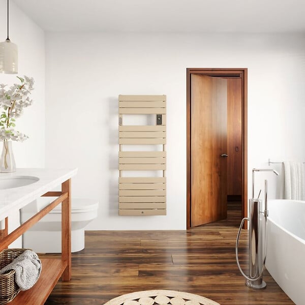 THERMOR - Radiateur sèche-serviettes électrique Riviera 2 - Avec soufflerie - 750+1000W - Vert eucalyptus - large