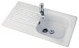 VILLEROY & BOCH - Villeroy & Boch Tudor Évier à encastrer 92x51cm avec égouttoir réversible, Céramique, Blanc (67610301) - vignette