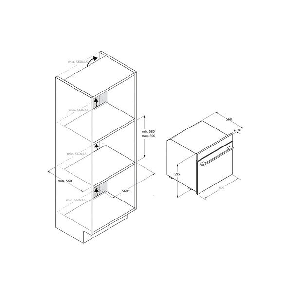 CANDY - four intégrable multifonction 78l 60cm pyrolyse - CA6N3B3YTX - large
