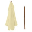 OUTSUNNY - Outsunny Parasol droit hexagonal grande taille de jardin Ø 2,5 x 2,3H m bois de bambou crème - vignette