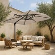 OVIALA - Toile pour parasol déporté 4x3m écru - Caserta - vignette