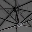 OVIALA - Parasol déporté inclinable et rotatif 4x3m aluminium gris anthracite - Caserta - vignette