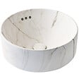 JACOB DELAFON - Vasque ronde à poser Vox marbre blanc sculptural + bonde - vignette