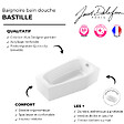 JACOB DELAFON - Pack baignoire bain douche 170 x 90 Bastille vidage à droite blanc mat + tablier en angle + pare-bain chromé - vignette