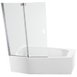 JACOB DELAFON - Pack baignoire bain douche 170 x 90 Bastille vidage à gauche blanc mat + tablier en angle + pare-bain chromé - vignette