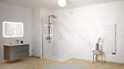 ONDEE - Panneau mural DEKORPANO - Marbre gris Brillant- EVENA - 1,2m x 2,55m x 4mm - vignette