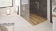 ONDEE - Receveur de douche  NOLA 3 - 80x140x3cm - Résine - Noyer - Bonde - Découpable - vignette
