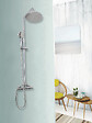 ONDEE - Kit barre de douche avec mitigeur COME - H120,5xL34cm - Finition chromé - vignette