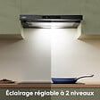 CIARRA - Hotte Tiroir 60cm 580m3/h tactile Recyclage ou Evacuation CD6909AB - vignette