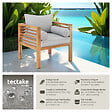 TECTAKE - Fauteuil de jardin Boka, bois lasuré, supporte env. 120 kg marron - vignette