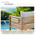 TECTAKE - Fauteuil de jardin Boka, bois lasuré, supporte env. 120 kg marron - vignette