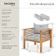 TECTAKE - Fauteuil de jardin Boka, bois lasuré, supporte env. 120 kg marron - vignette