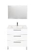 ONDEE - Meuble de salle de bain à poser PALLAS - 80cm - Blanc - Mélaminé - vignette
