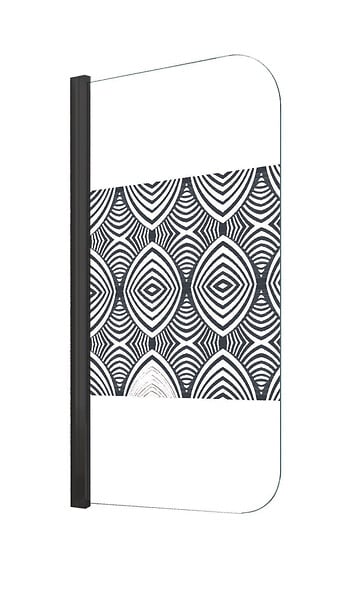 ONDEE - Pare Baignoire UIMI - 80x140x0,5cm - Verre trempé sérigraphié - Finition noire - large