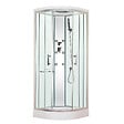 ONDEE - Cabine de douche hydromassante MERIDA - Porte coulissante - quart de cercle 80cm - vignette