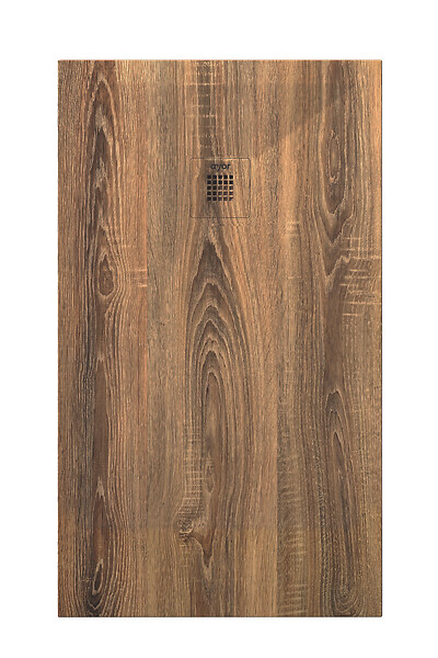 ONDEE - Receveur de douche  NOLA 3 - 80x140x3cm - Résine - Noyer - Bonde - Découpable - large