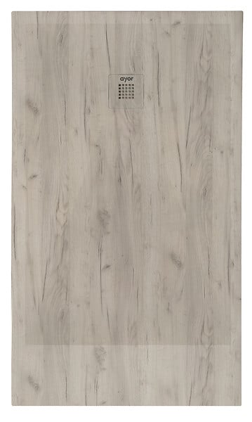 ONDEE - Receveur de douche  NOLA 3 - 90x170x3 - Résine - Nature bois - Bonde - Découpable - large