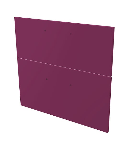 ONDEE - 2 Façades de tiroir MIXY - pour meuble de salle de bain - 60cm - Aubergine - Laqué - large