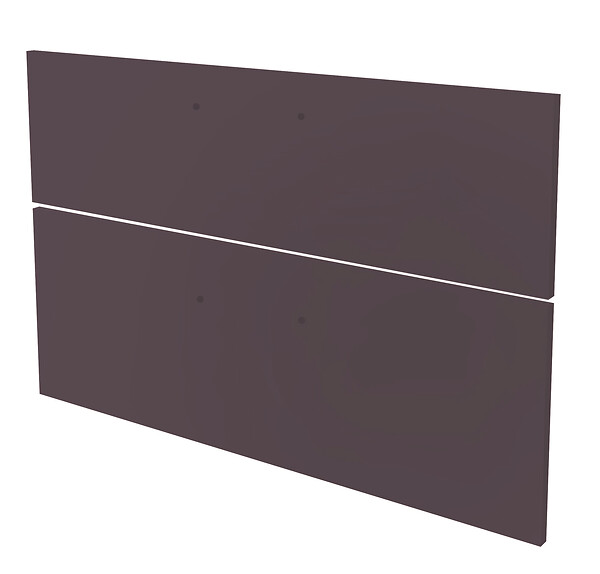 ONDEE - 2 Façades de tiroir MIXY - pour meuble de salle de bain - 80cm - Gris - Laqué - large