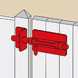 AFBAT - Verrou box a visser + gâche  d8mm noir - vignette