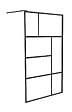 ONDEE - Paroi de douche FABRILIA - Verre trempé 8mm - Finition Noir mat - 90x200cm - vignette