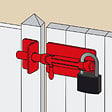AFBAT - Verrou box porte-cadenas + gâche d12 noir - vignette