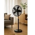 NIKLAS - Ventilateur sur Pied 60W sur Mat en Bois réglable - Ventilateur Portable 3 Vitesses NIKLAS - vignette