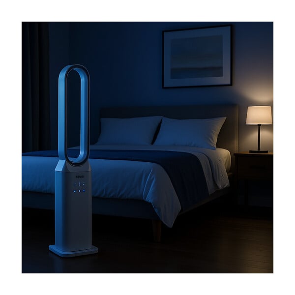 NIKLAS - Ventilateur sans pales à Télécommande 50W Programmable avec Minuterie - Rafraichisseur d'air 3 Vitesses Design Blanc NIKLAS - large