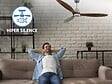 PURLINE - Ventilateur de plafond Réversible  Thermostat Dimmable Wifi Moteur à courant continu Toits en pente Télécommande Lumière à trois tons Hypersilence Mémoire - vignette