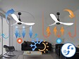 PURLINE - Ventilateur de plafond Réversible  Thermostat Wifi Moteur à courant continu Toits en pente Télécommande Hypersilence Mémoire - vignette
