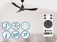 PURLINE - Ventilateur de plafond Réversible  Thermostat Wifi Moteur à courant continu Toits en pente Télécommande Hypersilence Mémoire - vignette