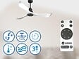 PURLINE - Ventilateur de plafond Réversible  Thermostat Wifi Moteur à courant continu Toits en pente Télécommande Adaptateur 2/3 Lames Hypersilence Mémoire - vignette