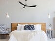 PURLINE - Ventilateur de plafond Réversible  Thermostat Dimmable Wifi Moteur à courant continu Toits en pente Télécommande Lumière à trois tons Hypersilence Mémoire - vignette