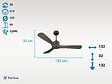 PURLINE - Ventilateur de plafond Réversible  Thermostat Wifi Moteur à courant continu Toits en pente Télécommande Hypersilence Mémoire - vignette