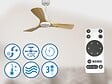 PURLINE - Ventilateur de plafond Réversible  Thermostat Dimmable Wifi Moteur à courant continu Toits en pente Télécommande Lumière à trois tons Hypersilence Mémoire - vignette