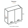 CUISINEANDCIE - Cuisineandcie - Meuble haut de cuisine Eco Blanc Brillant 2 portes L 80 cm - vignette