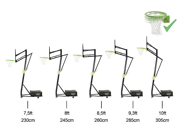 EXIT TOYS - Panier de basket mobile à roulettes avec cercle dunk Galaxy - Exit Toys - large