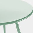 OVIALA - Table basse de jardin ronde en métal vert sauge 50 cm - Palavas - vignette