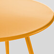 OVIALA - Table basse de jardin ronde en métal jaune 50 cm - Palavas - vignette