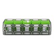 WAGO - Boite de 25 bornes d'installation 221 Green Range Wago - 5 conducteurs 4mm² - à leviers souple & rigide - vignette